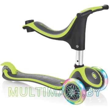 Самокат Globber Evo 4 in 1 Plus Lights (зеленый) картинка 3